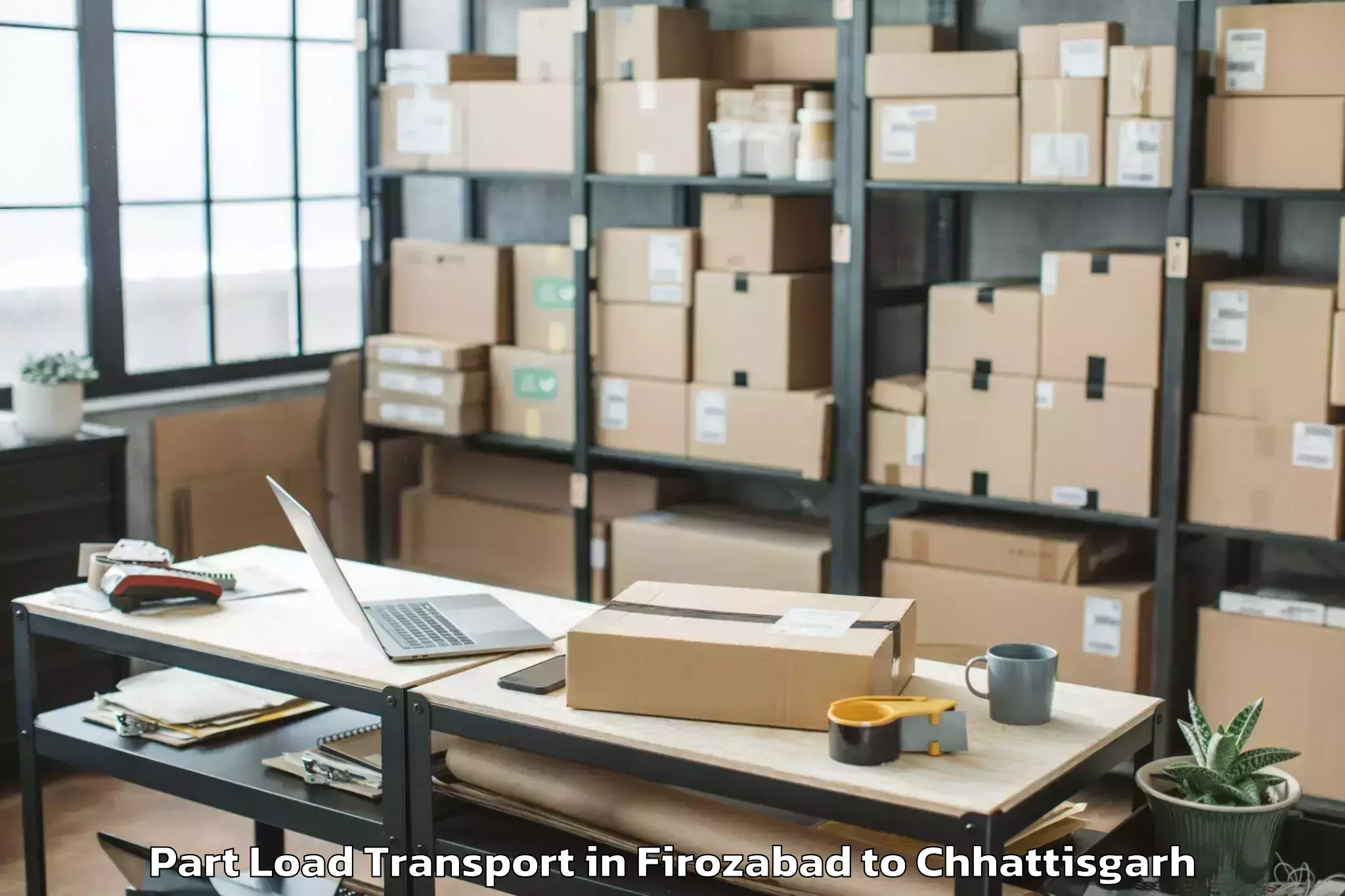 Quality Firozabad to Raipur Airport Rpr Part Load Transport